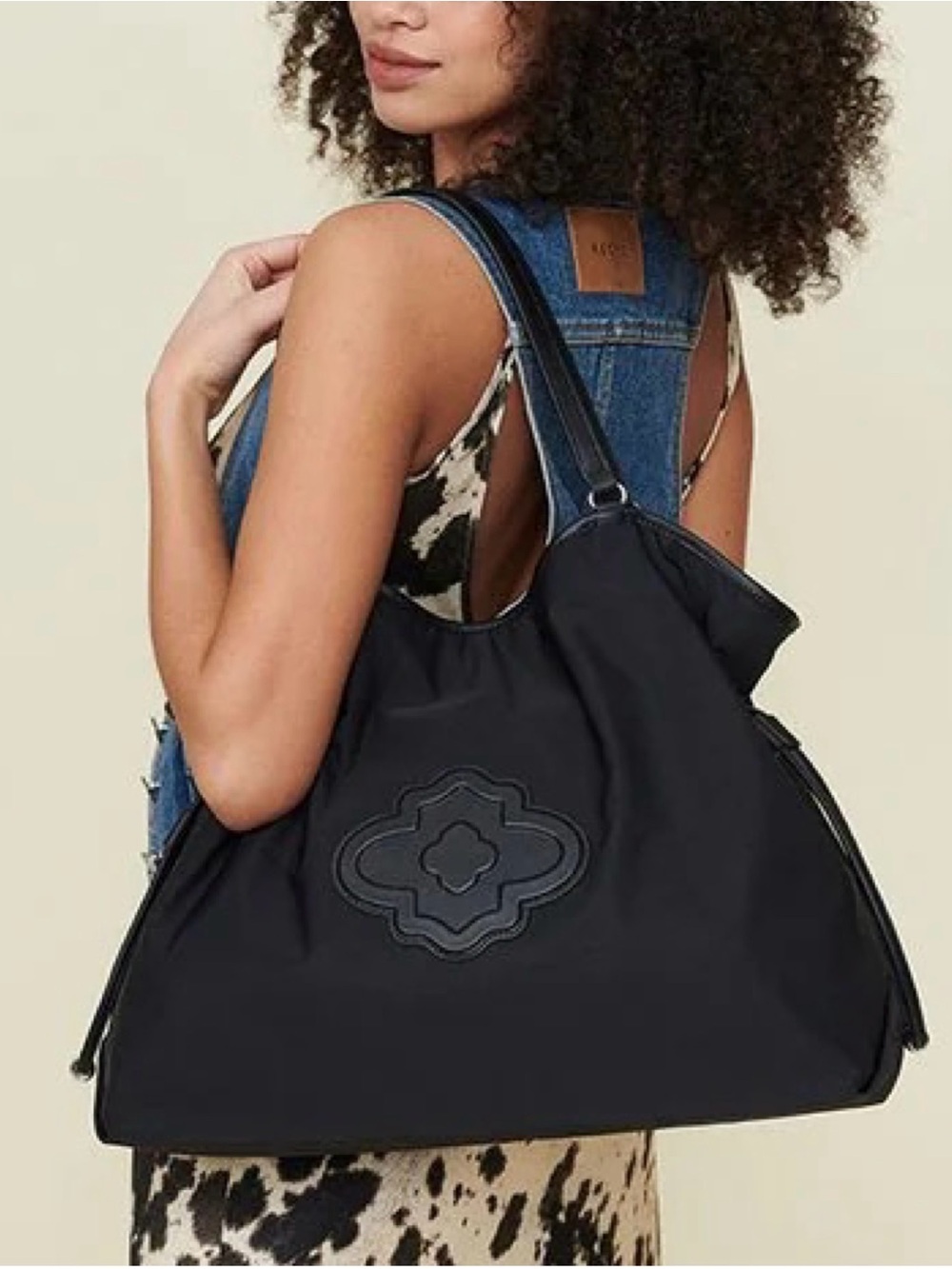 Oryani “Ramsey” Black Nylon Tote